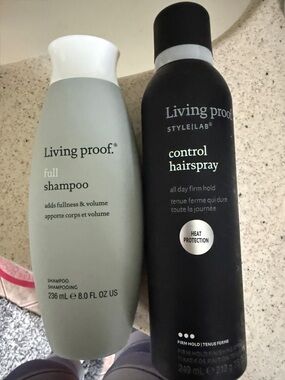 Living Proof Full Shampoo & Control Hairspray - Gray & Black
